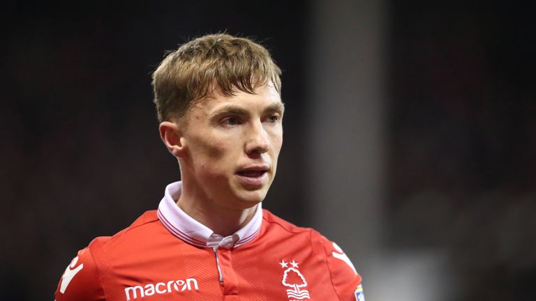 NOTTINGHAM, ENGLAND - MARCH 13: Ben Osborn of Nottingham Forest during the Sky Bet Championship match between Nottingham Forest and Aston Villa at City Ground on March 13, 2019 in Nottingham, England. (Photo by James Williamson - AMA/Getty Images)