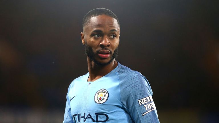 Raheem Sterling during the game at Stamford Bridge on December 8