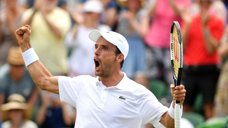 Roberto Bautista is through to the second week at Wimbledon for the third time in four years
