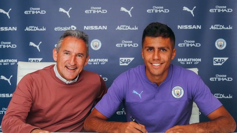 Manchester City's record signing Rodri (credit: Manchester City)