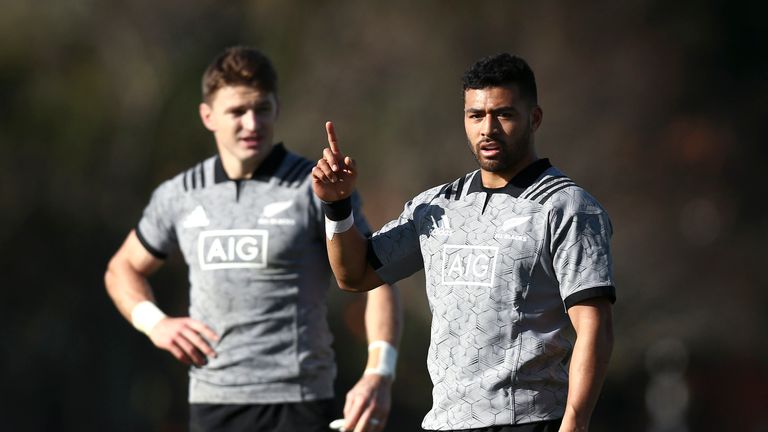 Beauden Barrett will move to fullback and Richie Mo'unga will play at fly-half