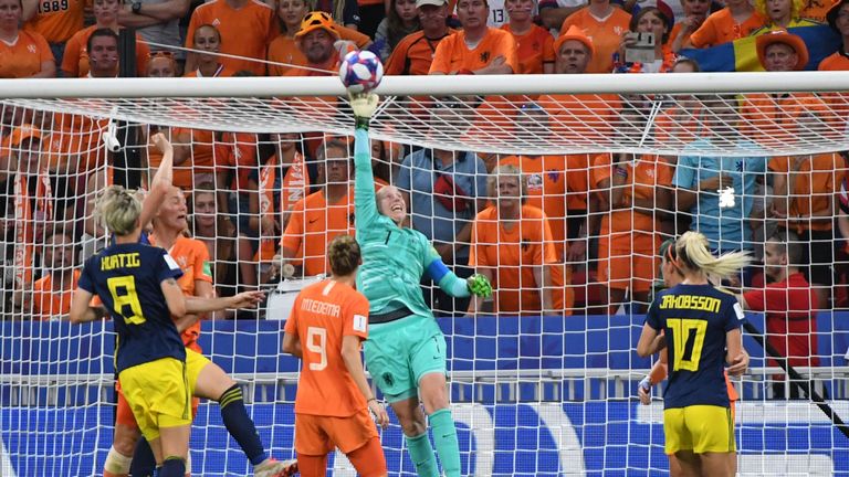 Netherlands goalkeeper Seri van Veenendaal was superb for her country in the semi-final 