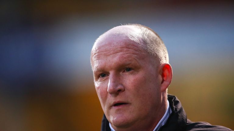 Simon Grayson manager / head coach of Bradford City during the Sky Bet League One match between Bradford City and Shrewsbury Town at Coral Windows Stadium, Valley Parade on April 12, 2018 in Bradford, England