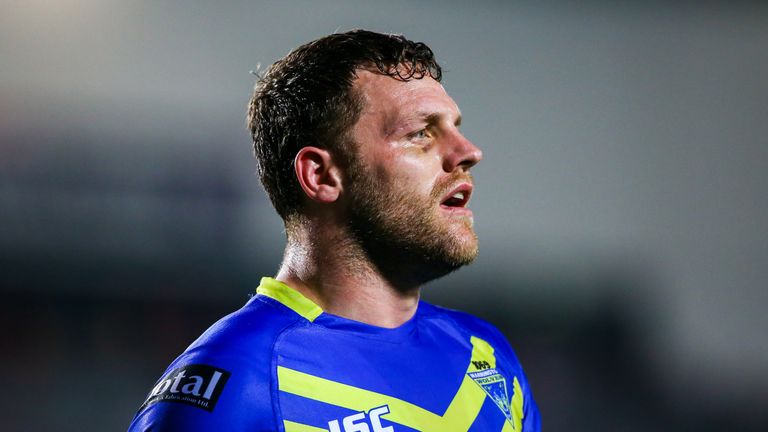 Picture by Alex Whitehead/SWpix.com - 04/09/2014 - Rugby League - First Utility Super League - St Helens v Warrington Wolves - Langtree Park , St Helens, England - Warrington's Simon Grix.