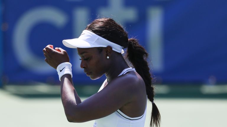 Sloane Stephens fell to a surprise defeat in Washington