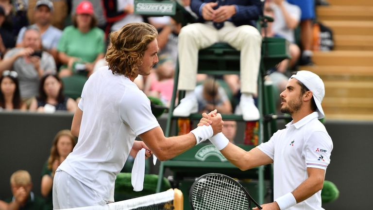 Stefanos Tsitsipas was one of a number of seeds to fall at the first hurdle