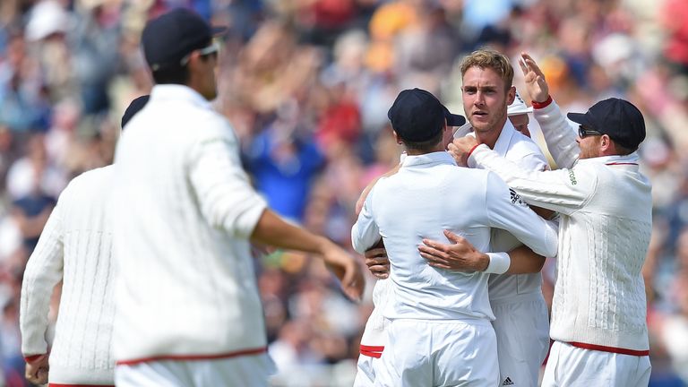 Stuart Broad helped England to victory over Australia at Edgbaston in 2015
