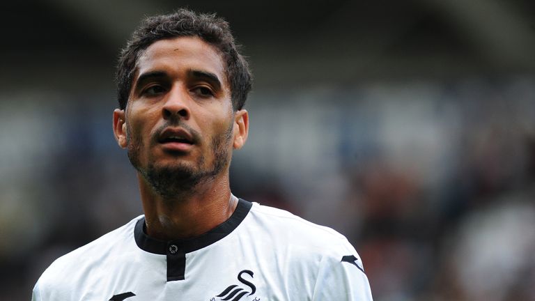 SWANSEA, WALES - JULY 27: Kyle Naughton of Swansea City during the pre-season friendly match between Swansea City and Atalanta at the Liberty Stadium on July 27, 2019 in Swansea, Wales. (Photo by Athena Pictures/Getty Images)