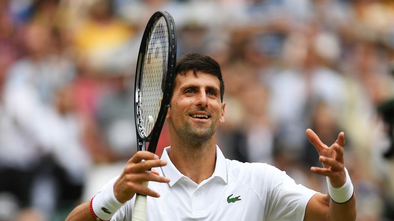 World No 1 Novak Djokovic is looking to win a fifth Wimbledon title.