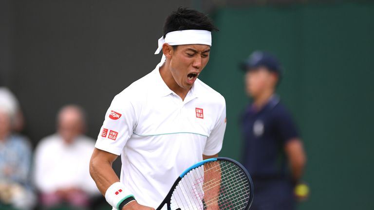 8th seed Kei Nishikori will be making his second Wimbledon quarter-finals appearance. 