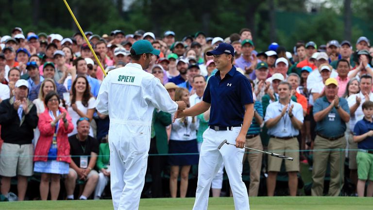 during the final round of the 2015 Masters Tournament at Augusta National Golf Club on April 12, 2015 in Augusta, Georgia.