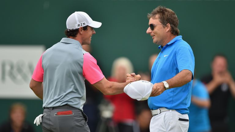 McIlroy had former caddie JP Fitzgerald on the bag at Royal Liverpool