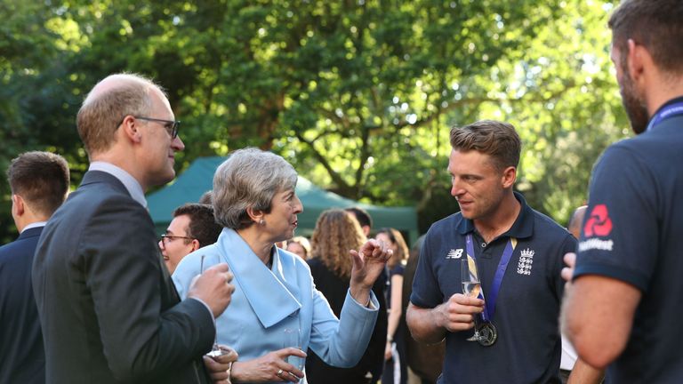 Jos Buttler with Theresa May