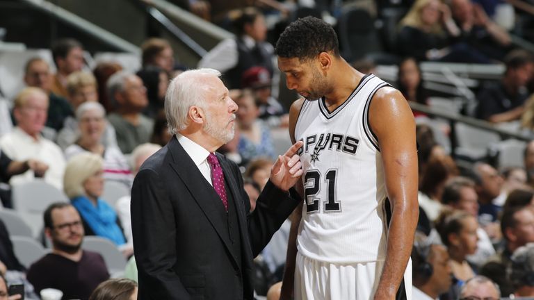 Gregg Popovich coached Tim Duncan for his entire 19-year NBA playing career