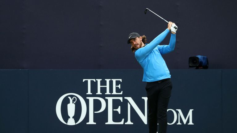 Tommy Fleetwood during the final round of The Open