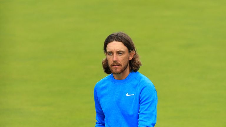 Tommy Fleetwood during the first round of The Open