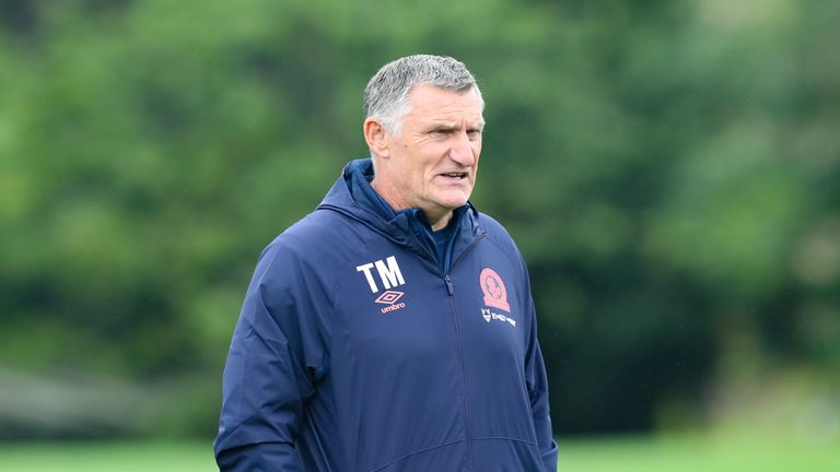 Blackburn manager Tony Mowbray in pre-season training