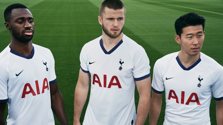Tottenham's Nike home kit is minimalist with a V-neck collar