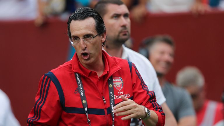 Unai Emery was at times visibly frustrated by Arsenal's second-half performance