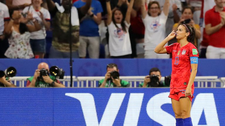 Alex Morgan's tea-cup celebration in the USA Women's World Cup semi-final win over England caused a stir.