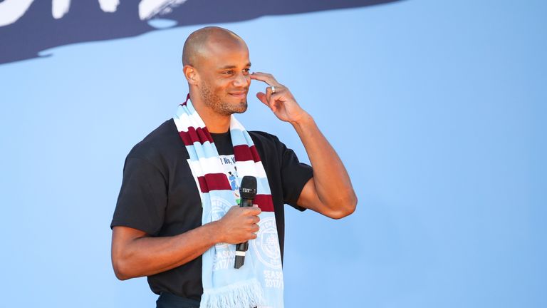 Vincent Kompany won four Premier League titles, two FA Cups and four League Cups while at Manchester City.