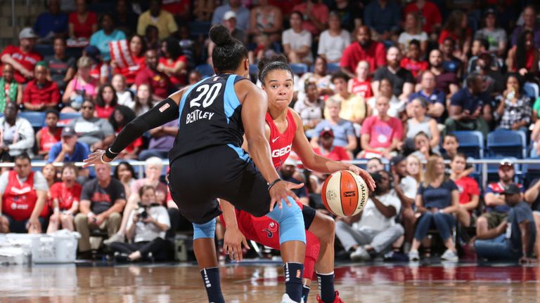 Washington Mystics against Atlanta Dream in the WNBA