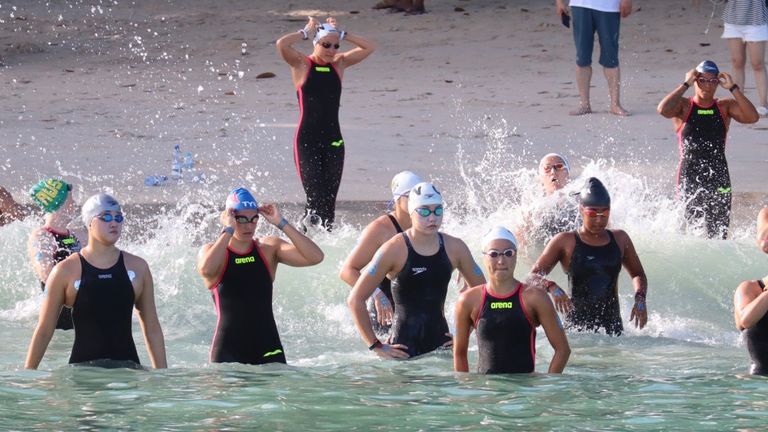 The Seychelles first hosted the Marathon Open Water series event in 2018 (copyright: Colin Hill)  