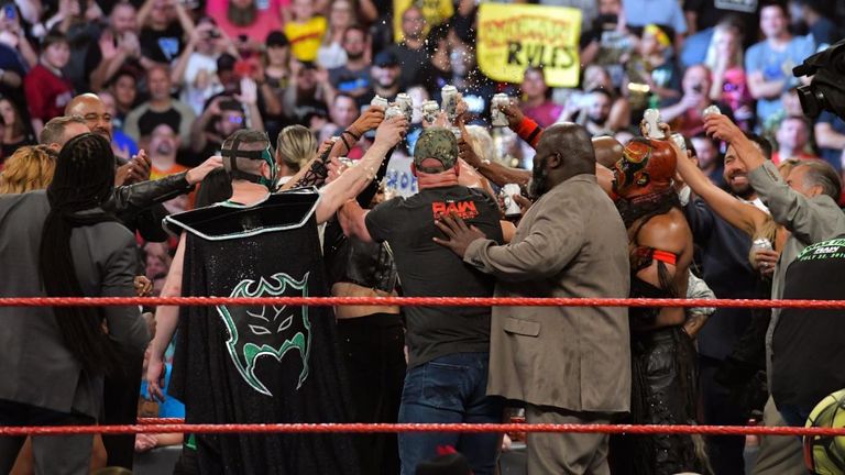 Stone Cold toasts to Monday Night Raw