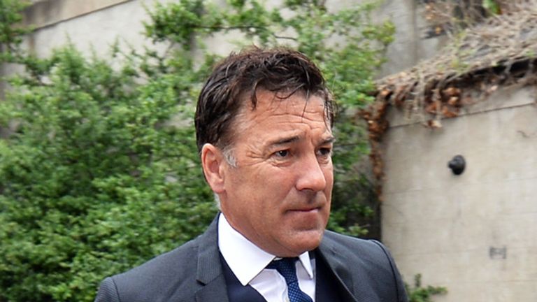 Dean Saunders arriving at Chester Magistrates' Court