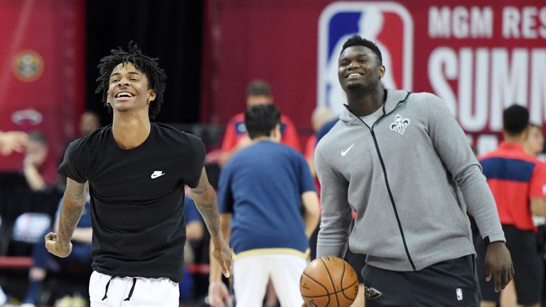 Ja Morant and Zion Williamson share a court at Summer League in Las Vegas