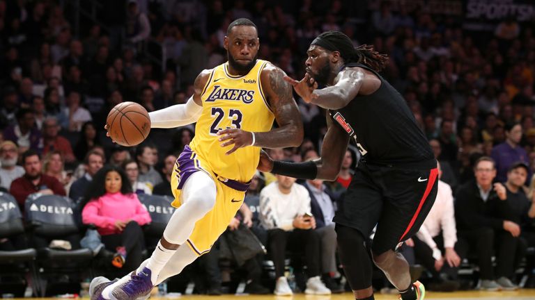 LeBron James takes on Montrezl Harrell in a Lakers-Clippers clash
