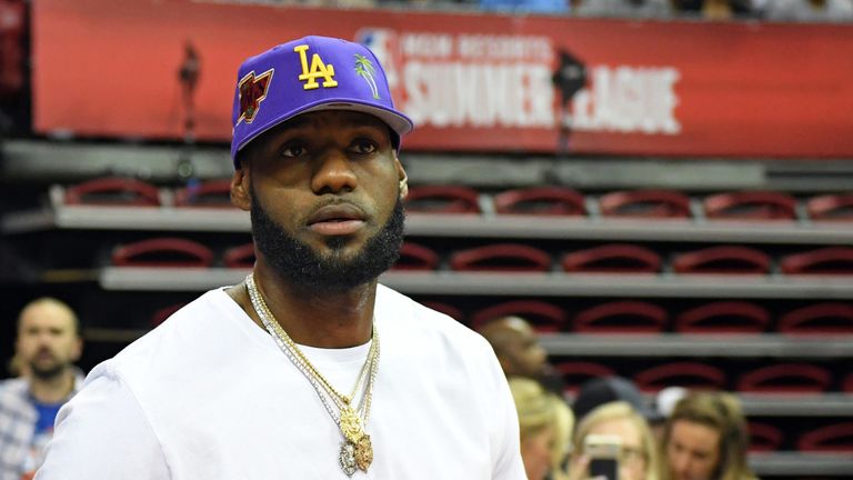 LeBron James pictured as Summer League in Las Vegas