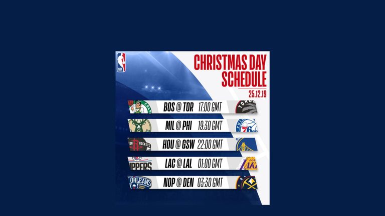 NBA 2019-20 Christmas Day schedule