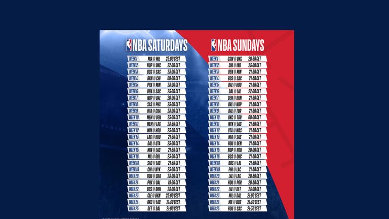 NBA 2019-20 Schedule Includes Record Number Of Weekend Primetime Games ...