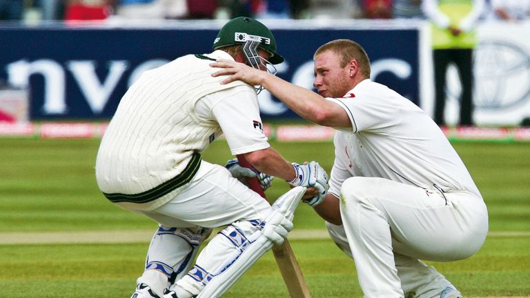 Andrew Flintoff and Brett Lee