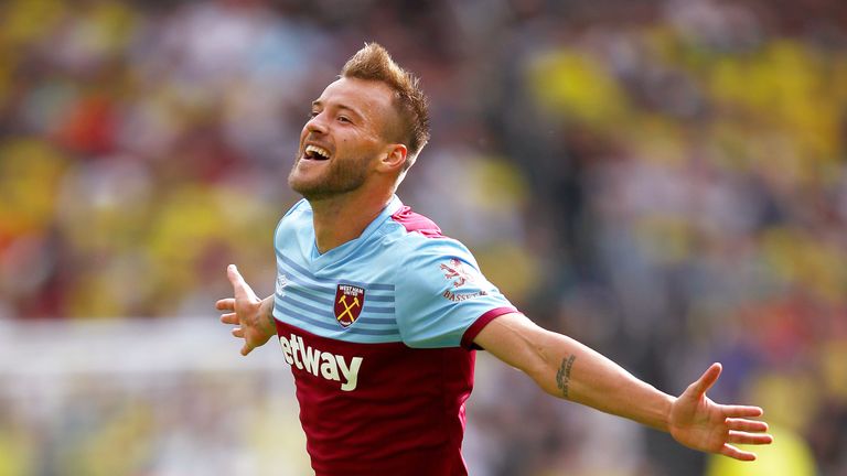 Andriy Yarmolenko celebrates making it 2-0