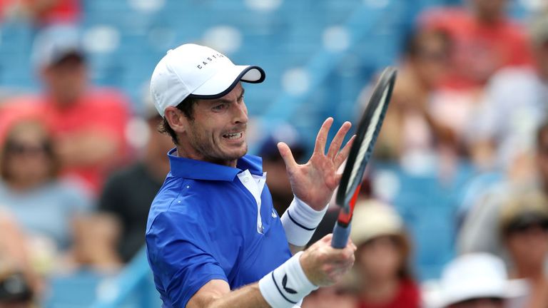 Andy Murray made his return to singles action at the Cincinnati Masters 