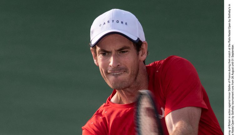 Andy Murray is into the last-16 at the second-tier Challenger event