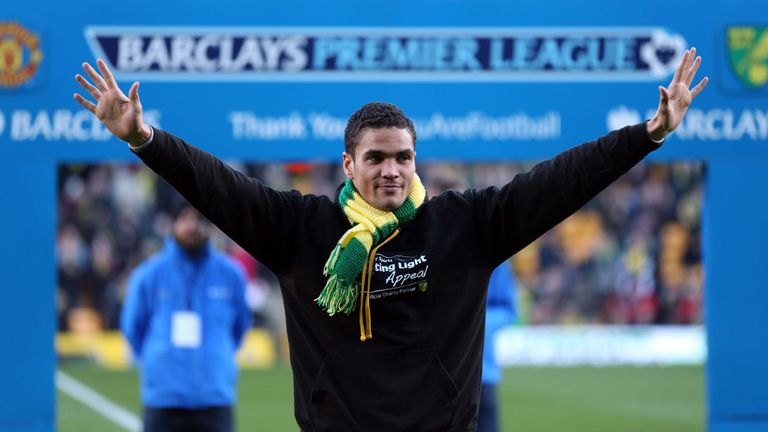 Soccer - Barclays Premier League - Norwich City Press Conference - Colney Training Centre | Boxer Anthony Ogogo before kick off of the the Barclays Premiership match at Carrow Road, Norwich | 28 December 2013