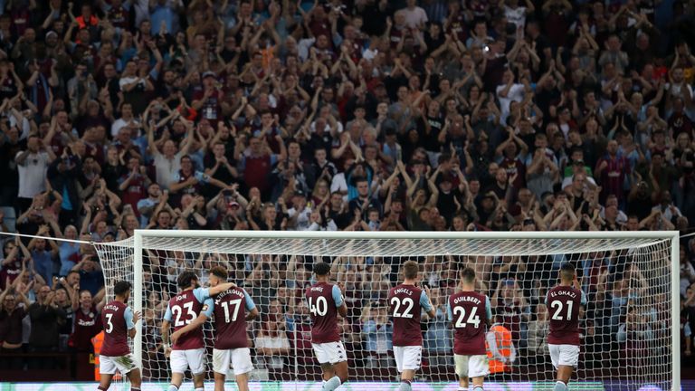 Aston Villa were buoyed by the backing of a partisan crowd at Villa Park