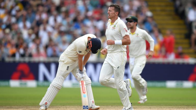 Jonny Bairstow edges Peter Siddle behind as England lose three quick wickets.