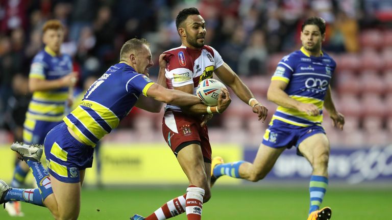 Highlights as Wigan moved level on points with Warrington after a 20-6 win in Friday's Super League game.
