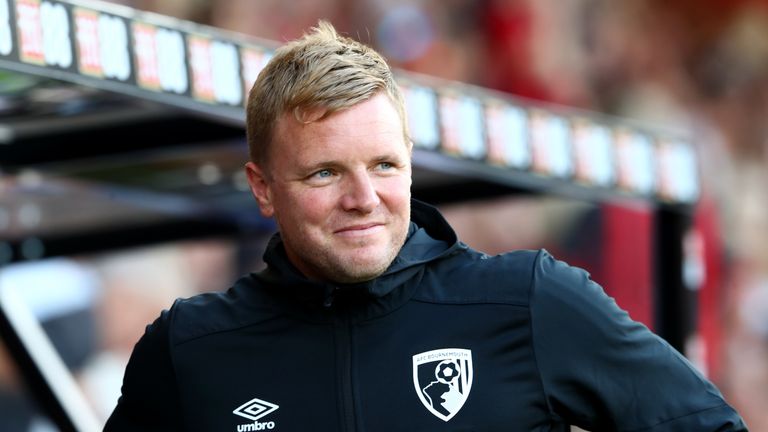 Eddie Howe's Bournemouth host Premier League champions Manchester City on Sunday