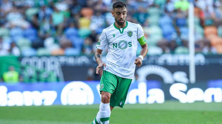 Bruno Fernandes in action for Sporting Lisbon