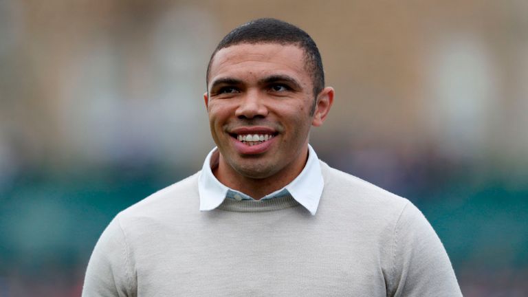 Former South Africa International Bryan Habana is pictured ahead of the European Rugby Champions Cup pool 1 rugby union match between Bath and Toulouse at the Recreation Ground in Bath, south west England on October 13, 2018. 