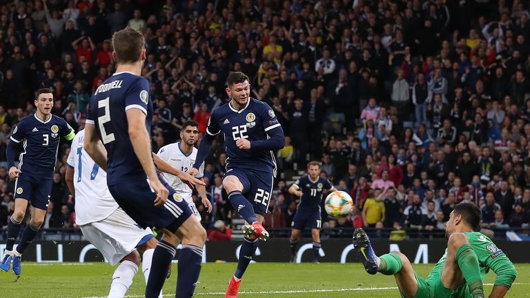 Oliver Burke scored a 89th minute winner as Scotland beat Cyprus in June