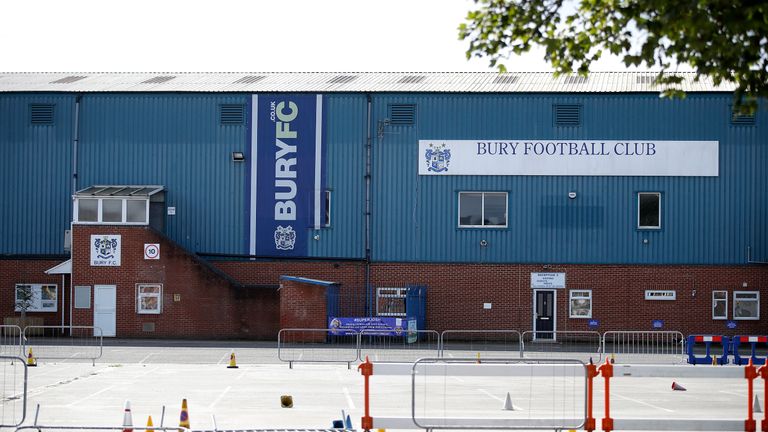 A general view of Gigg Lane, home of Bury Football Club