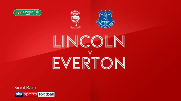Carabao Cup between Lincoln and Everton.