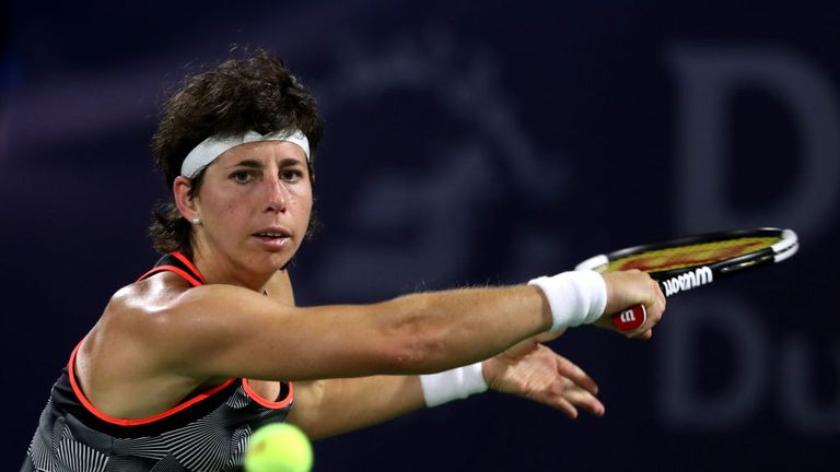 Carla Suárez Navarro in action