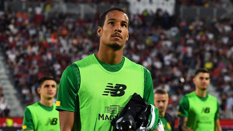 07/08/19 UEFA CHAMPIONS LEAGUE 3RD QUALIFYING ROUND 1ST LEG.CFR CLUJ v CELTIC.CLUJ-NAPOCA - ROMANIA.Celtic's Christopher Jullien.